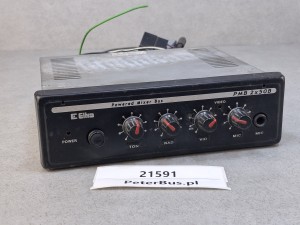 Wzmacniacz autobusowy Powered Mixer Bus, panel sterowania dźwiękiem Eltra PMB 2x50B, radio, video, mikrofon  - GWARANCJA 100% sprawności, 12V