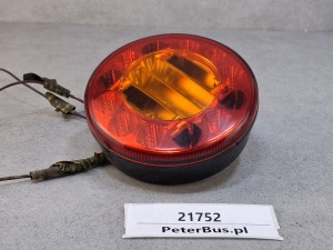 Kierunkowskaz tył, lampa LED, światło, BOVA MAGIQ tylne, okrągłe, zespolone, średnica 126 mm