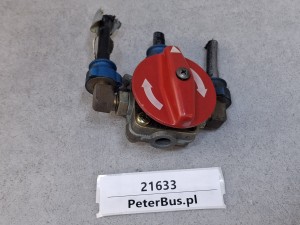Zawór awaryjnego otwierania drzwi WABCO 9520030320, SCANIA, wraz z pokrętłem, mikroprzełącznik krańcowy D44Y