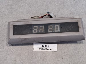 Zegar wewnętrzny, wyświetlacz godziny w autobusie, wyświetlacz informacji zapnij pasy, pod sufitem SESALY typ Solo 486098, nr 37000.02, 4 PINY