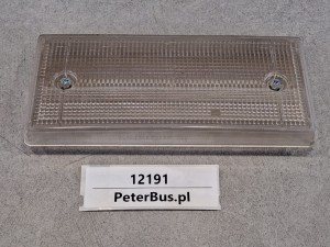 Klosz lampy prostokątnej HELLA SAE R93, TR20, biały, wymiary 8,5 x 19,5 cm
