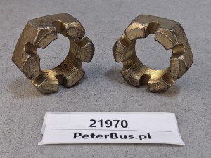 Nakrętka czopu, koronowa, końcówki drążka średnica 34 /  54 mm - ZESTAW 2 sztuki