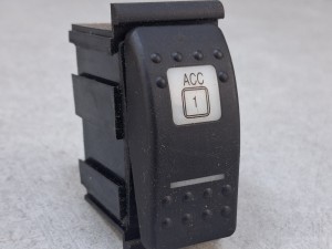 Włącznik, klawisz, przycisk TV z pulpitu kierowcy BOVA Futura EURO 3, włącznik monitora przedniego, 10 PINów, CARLINGSWITCH, nr 0423, ACC, włącznik monitor monitoringu autobusu