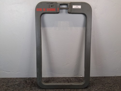 12648, Ramka wewnętrzna szyberdachu autobusu, montażowa, od strony pojazdu, wymiary długość 98,5 x 61,5 cm szerokość, oryginał, szary kolor, ramka luku dachowego (3).jpeg