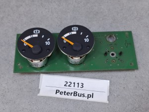 Wskaźniki ciśnienia układu pneumatycznego VAN HOOL T915, VDO nr 1501.71.030.00, rok produkcji 2002, zegary ciśnienia nr 999 010 009, używane, sprawne