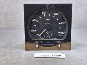 Tachograf analogowy MAN, TEMSA, PONTICELLI Siemens VDO typ 1318.27, zegarek godziny, rejestracja pracy dwóch kierowców, na kluczyk, kwadratowy przód, rok 1998, MAN nr 81 27101 6412