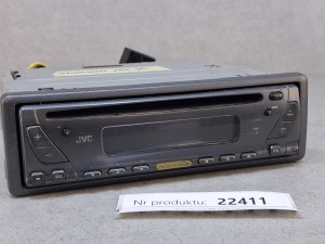 Radio JVC model KD-G111, odtwarzacz CD, 100% sprawny, sprawdzony, w zestawie okablowanie i 2 kostki przyłączeniowe, zasilenie 12V
