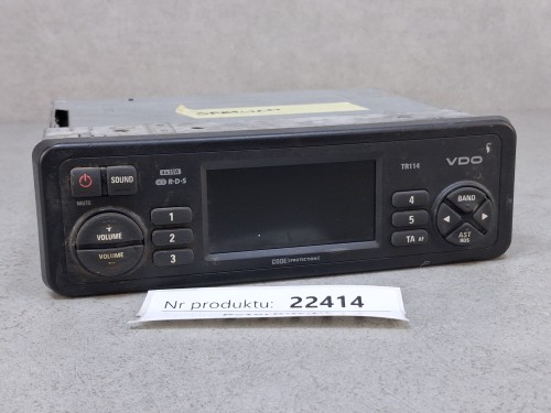 22414, Radio VDO TR 114, zasilanie 12V, sprawne, sprawdzone, wymaga wyczyszczenia, gotowe do podłączenia (5).jpg