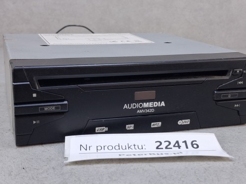 22416, USZKODZONY odtwarzacz AudioMedia AMV342S, USB, SD, MP3, DVD, niesprawny, zasilanie 12V (5).jpg