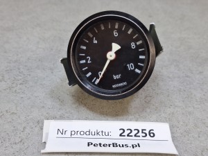 Wskaźnik ciśnienia MOTOMETER 10 bar, ciśnienie powietrza, wskaźnik ciśnienia układu pneumatycznego 