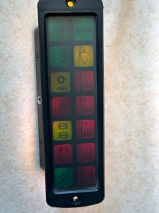 Wyświetlacz, panel kontrolek pulpitu autobusu miejskiego KMGY 38 0230 71 002 
