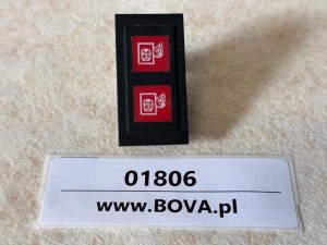 Kontrolka ostrzegawcza pulpitu autobusu, pożar, ogień