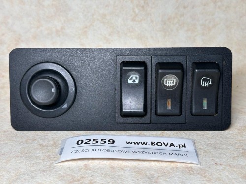 02559, Klawisz podnoszenia opuszczania szyby kierowcy, ogrzewanie lusterek, nadmuch przedniej szyby, sterownia lusterkami RENAULT ILIADE (1).jpeg