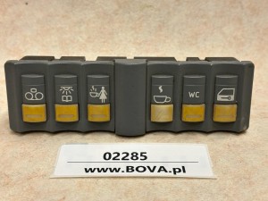 Zestaw 6 klawiszy pulpitu NEOPLAN - WC, oświetlenie nad fotelami, serwis