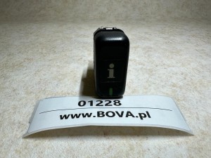 Klawisz, włącznik, przycisk pulpitu autobusu, Mercedes nr 1459.24V, 002 545 69 07, z literą I