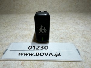 Klawisz, włącznik, przycisk pulpitu autobusu, Mercedes nr 1459.24V, 002 545 68 08, symbol dzieci