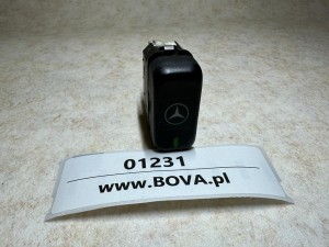 Klawisz, włącznik, przycisk pulpitu autobusu, Mercedes nr 1459.24V, 002 545 68 07, symbol Mercedes)