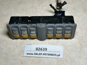 Zestaw 6 klawiszy pulpitu NEOPLAN - opuszczanie szyby kierowcy, poziomowanie wysokości nadwozia, nr VDO 1368.001600000200 