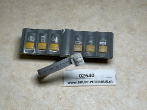 Zestaw 6 klawiszy pulpitu NEOPLAN - WC, oświetlenie nad fotelami, serwis 