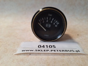 Wskaźnik ciśnienia układu pneumatycznego, VDO nr 350 040 011, dwie wsuwki, 10 bar , BOVA Futura EURO 3