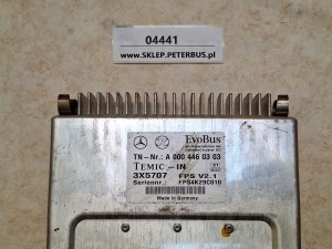 Sterownik, moduł FPS V2.1 EvoBus, Mercedes Citaro, numer A 000 446 03 03, TEMIC 3X5707
