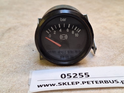 05255, Wskaźnik ciśnienia układu pneumatycznego, VDO nr 350 040 011, dwie wsuwki, 10 bar , BOVA Futura EURO 3 (5).jpg
