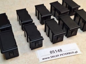 Zaślepka otworu na przyciski na desce rozdzielczej autobusu BOVA Futura EURO 3, FHD - FLD, wraz z ramką mocującą 