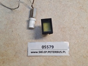 Kontrolka świetlna pulpitu MERCEDES INTEGRO, okładziny, klocki hamulcowe, hamulce, żółte tło, wraz z gniazdem żarówki