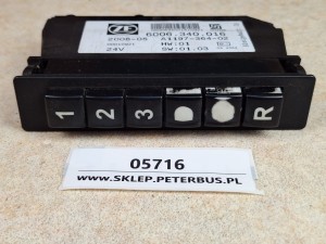 Sterownik zmiany biegów automatycznej skrzyni 123DNR, ZF 6006.340.016, SCANIA Omni Link 2008