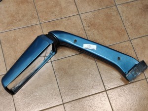 Lusterko autokarowe, zewnętrzne, BOVA FUTURA EURO 3, PRAWE, kolor niebieski, ze ślizgiem do montażu 