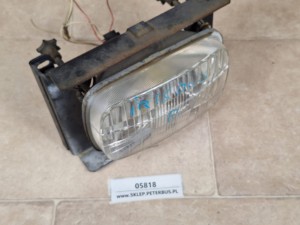 Reflektor lewy przód, IRISBUS KAROSA, Saturnus H4, wraz z ramką montażową i pokrętłami