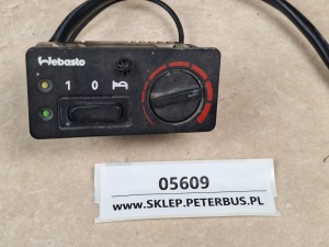 Panel sterowania ogrzewaniem postojowym WEBASTO nr 26537 D,  z pokrętłem, 12/24V