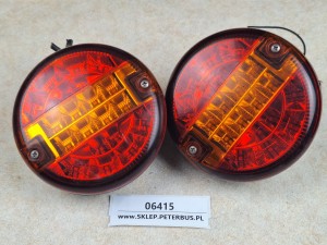 Lampa tylna zintegrowana z kierunkowskazem, mocowana na 2 śruby, okrągła