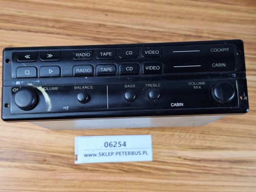 06254, Wzmacniacz autobusowy  BLAUPUNKT BCA 05, nr 7 607 272 000, panel sterownia RADIO, kaseta, CD, video  (2).jpg