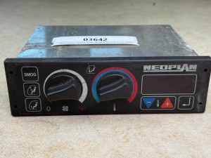 Panel sterowania, sterownik klimatyzacji, ogrzewania i nadmuchów NEOPLAN BADER 1808.126.11, KR486, 24VDC, 0486.1A01.03190.459 
