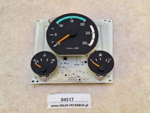 Zestaw zegarów NEOPLAN N316, deska rozdzielcza, wskaźnik paliwa, obrotomierz, wskaźnik temperatury, nr 1340.72.005.02