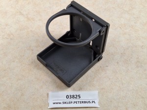 Składany uchwyt na napój - kubek, puszkę lub butelkę, mocowany do ścianki, wymiary 10 x 10 cm 