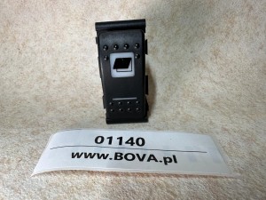 Klawisz, przycisk otwierania klap kufrów bagażowych autobusu BOVA Futura EURO 3
