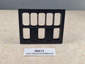 Ramka montażowa na 10 klawiszy, przycisków deski rozdzielczej MAN A72, wymiary ok. 110 mm x 135 mm 