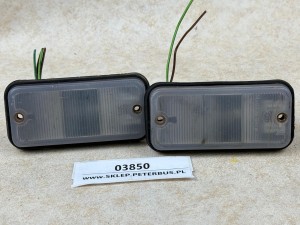 Lampki oświetlenia zewnętrznego, klosz koloru białego, zestaw 2 sztuki