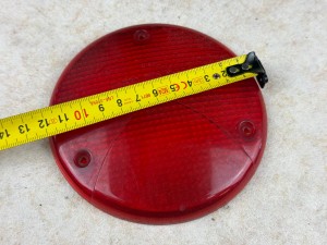 Klosz lampy tył BOVA Futura, okrągły, fi 12 cm, montaż na 3 śruby, HELLA 1179 B, klosz czerwony