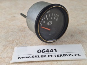 Wskaźnik ciśnienia układu pneumatycznego, VDO nr 350 040 011, dwie wsuwki, 10 bar 