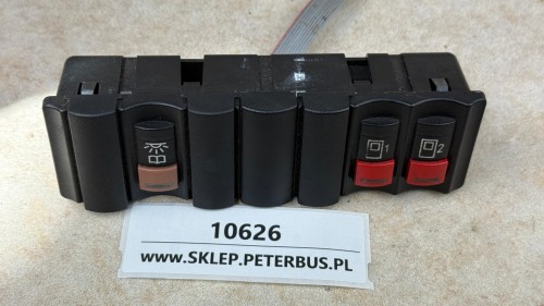 10626, Zestaw klawiszy deski rozdzielczej NEOPLAN, VDO 1368.004603001500, klawisze otwierania drzwi i włącznik oświetlenia nad fotelami pasażerami (4).jpeg