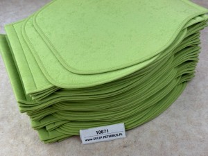 Zagłówki na fotele autobusowe kolor FLIX - zielony - NOWE, na wymiar - VDL