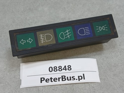 08848, Kontrolki świetlne deski rozdzielczej autobusu, 5 kontrolek DAV, światła, kierunkowskazy, kontrolki informacyjne (1).jpg