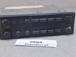 Wzmacniacz autobusowy  BLAUPUNKT BCA 08 TA, nr 7 607 803 010, panel sterownia RADIO, kaseta, AUX, video - 100% sprawny -  