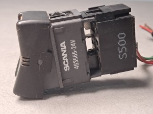 Klawisz, przycisk, włącznik zasilania autobusu SCANIA, DAV nr 463565-24V, gniazdo S500