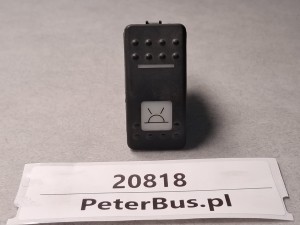 Włącznik, przycisk, klawisz oświetlenia wewnętrznego autobusu BOVA Futura, FHD, FLD, EURO 3, Carlingswitch V4B2, nr 261 404