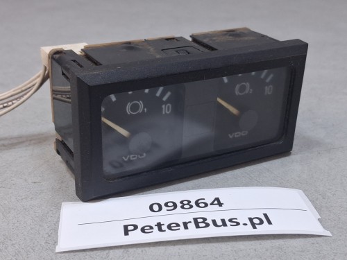 09864, Zestaw 2 zegarów, wskaźników MERCEDES O550 Integro, dwa zegary - wskaźniki ciśnienia układu pneumatycznego, 10 BAR (2).jpg