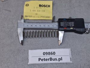 Sprężyna BOSCH 1 484 616 136, wysokość 80 mm, średnica 15 mm
